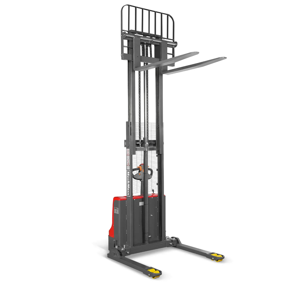 2640lbs Electric Straddle Stacker, 98" Lift, Adjustable Legs & Forks, F26-98SLA