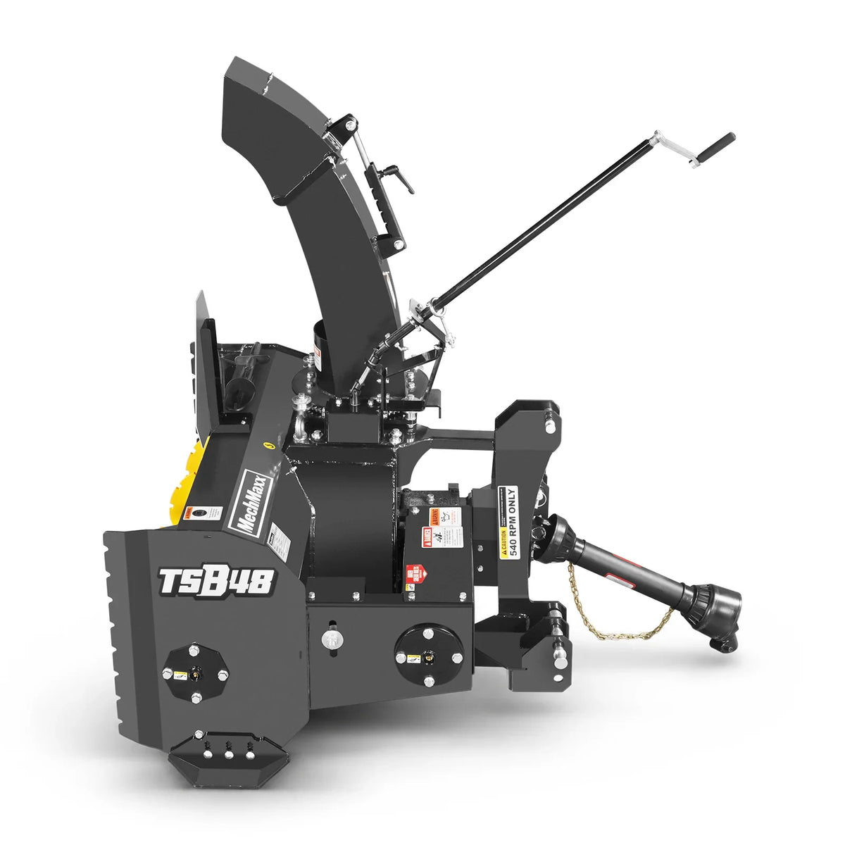 48" 3 Point PTO Snow Blower 20" Impeller Diameter 360° Snow Chute (PTO Shaft Included with Slip Clutch), 15-35 HP, TSB48