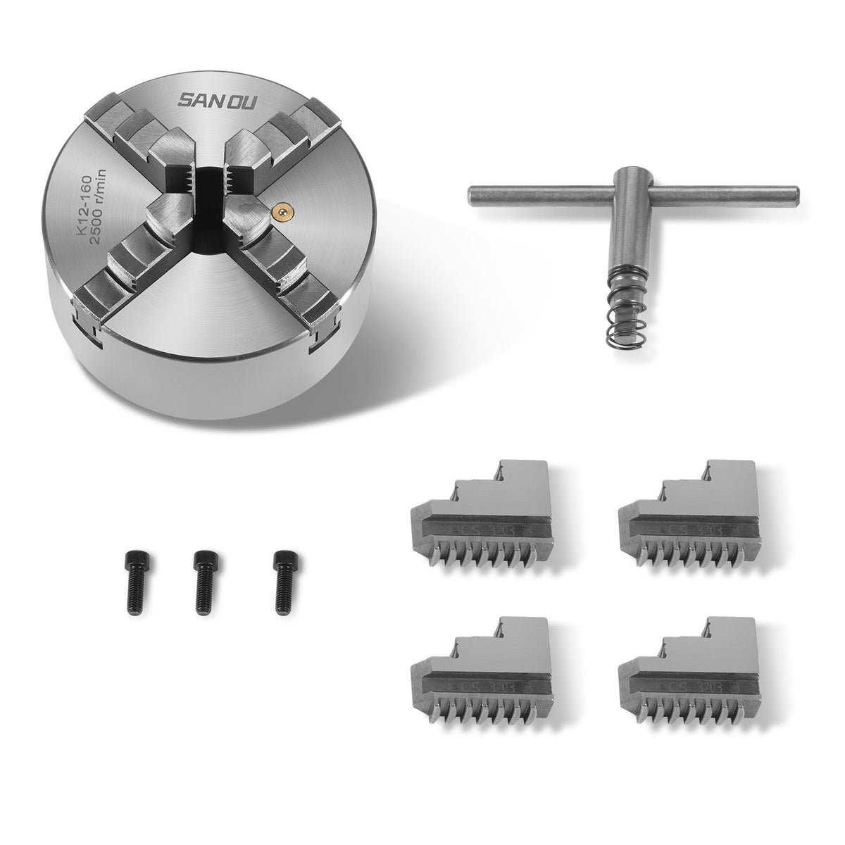 5 in 4 Jaw Lathe Chuck K12-160mm for Metal Lathe Machine SKU: 500007 | Model: 1130V SKU: 500008 | Model: 1130VD SKU: 500102 | Model: 1130VC