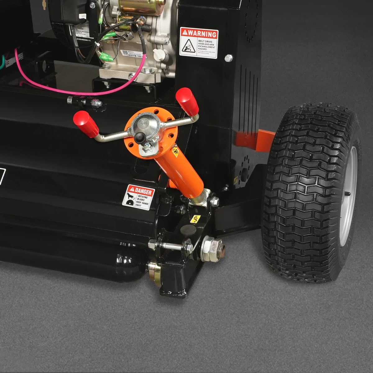 MechMaxx 48" Tow-Behind ATV Offset Flail Mower, B&S 13.5HP 420cc E-start Gas Engine Powered; Adjustable Mowing Height, ATV120