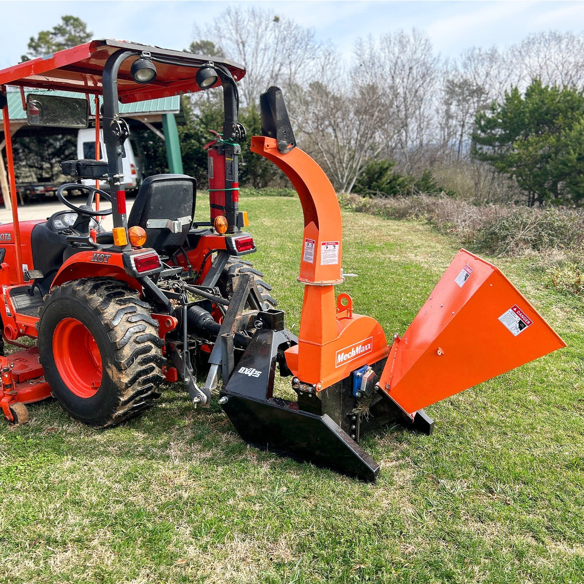 3-Point PTO Stump Grinder & 4" PTO Wood Chipper & Forestry Log Skidding Winch Bundle, SG24 & BX42S &FW8800