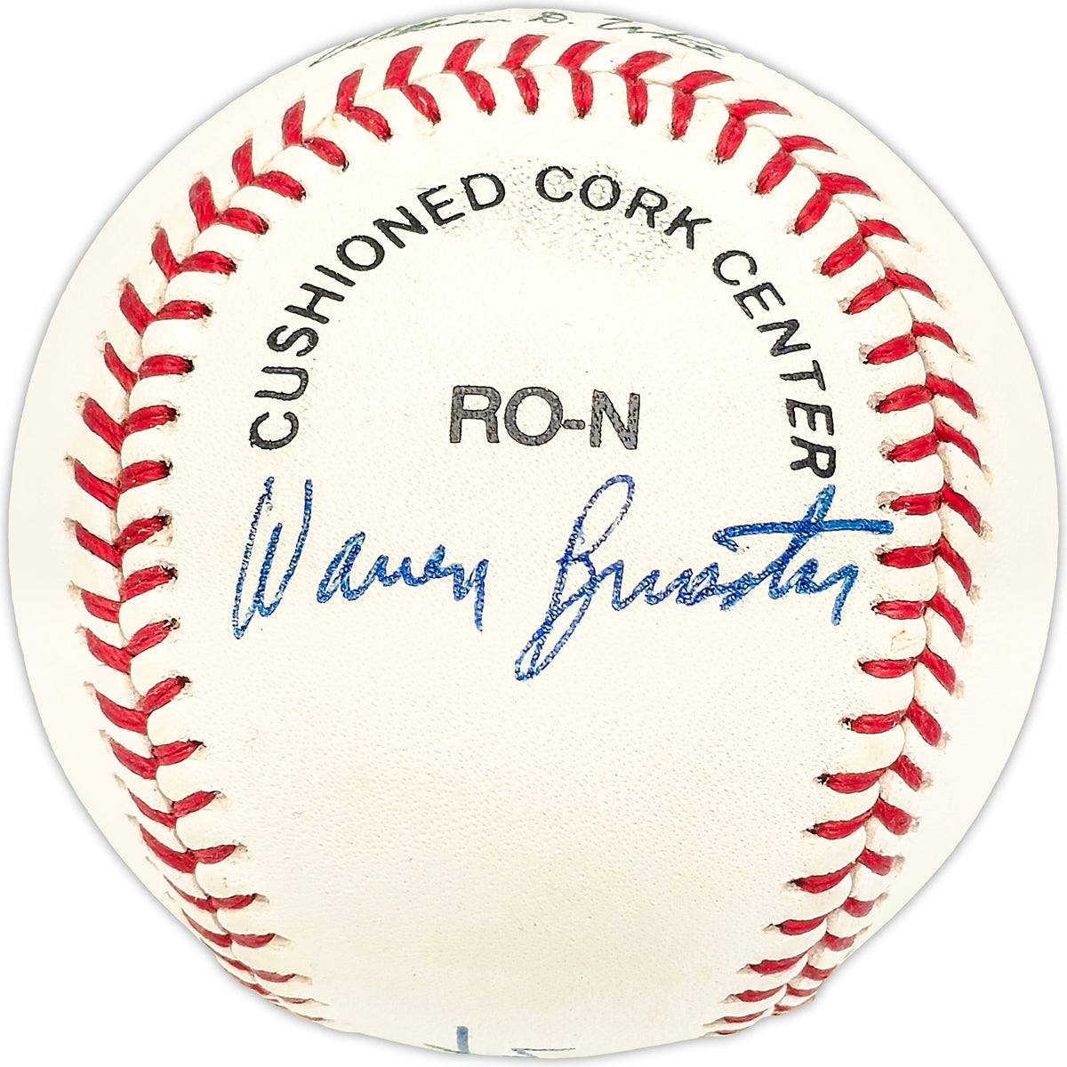 Warren Brusstar Autographed Official NL Baseball Philadelphia Phillies, Chicago Cubs Signed Twice