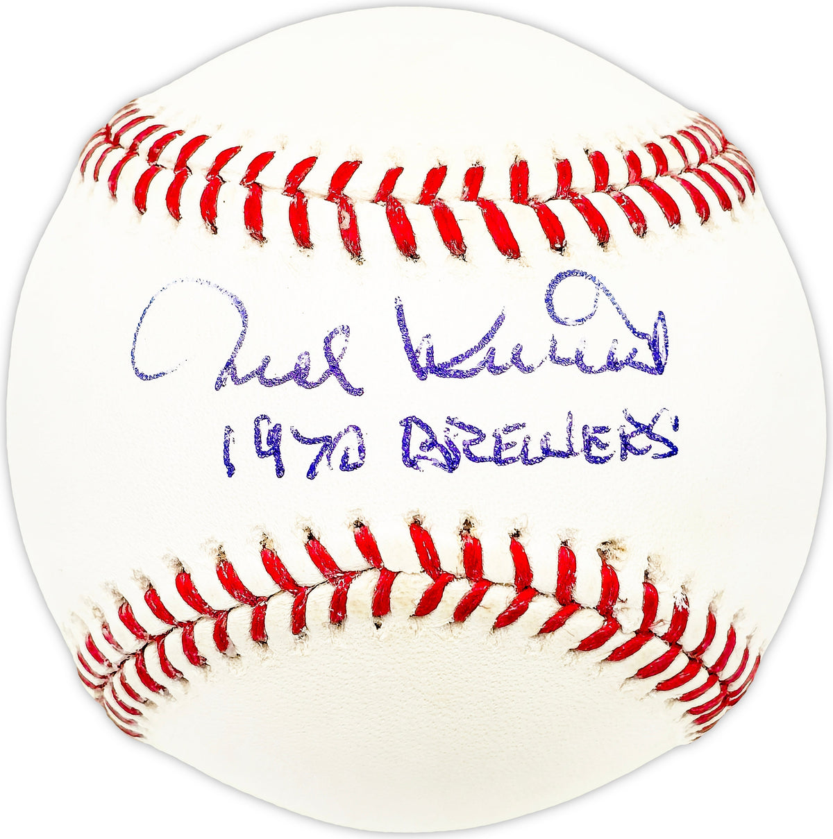 Ted Kubiak Autographed Official MLB Baseball Milwaukee Brewers "1970 Brewers"