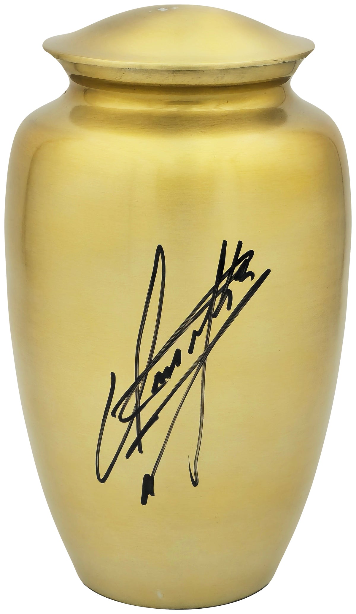 Undertaker Autographed Gold Urn WWE (Imperfection) JSA