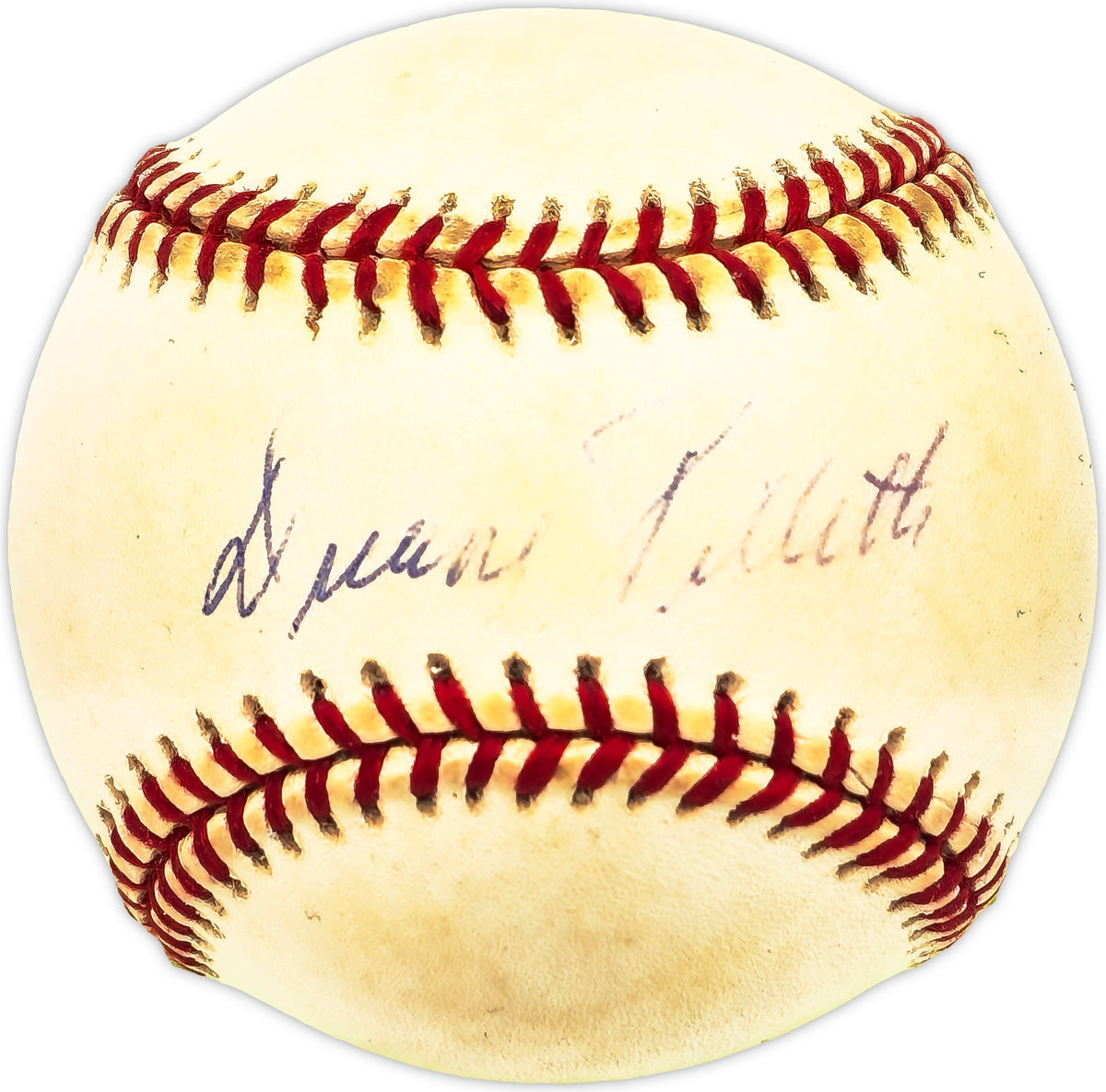 Duane Pillette Autographed Official AL Baseball New York Yankees