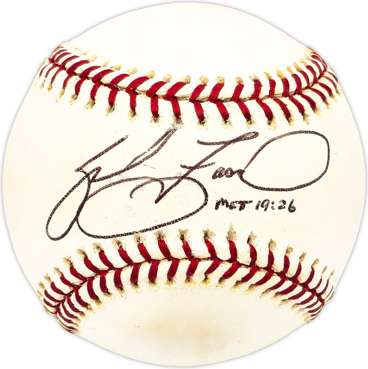 Sal Fasano Autographed Official MLB Baseball Blu Toronto Blue Jays, New York Yankees