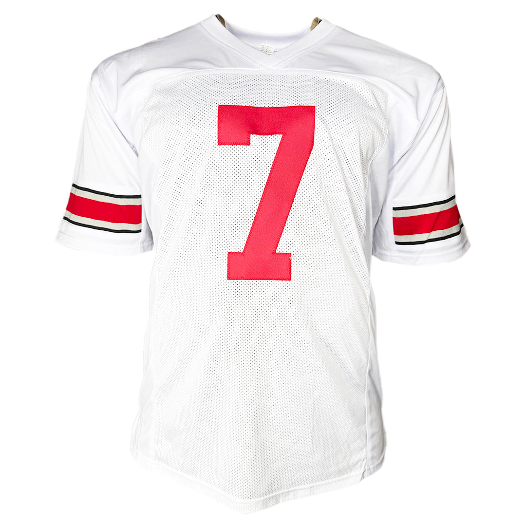 Dwayne Haskins Signed Ohio State College White Football Jersey (JSA)