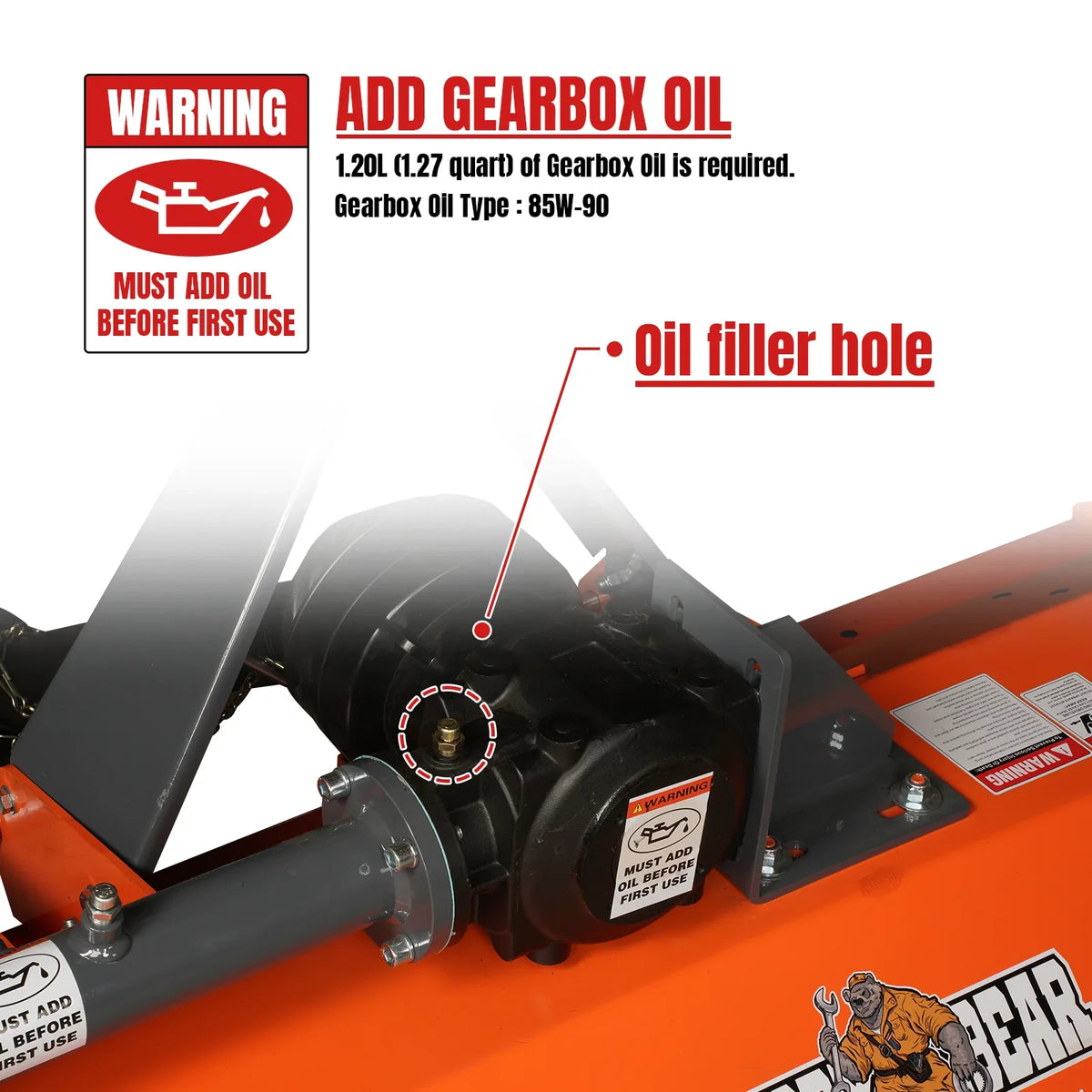 3-Point PTO Stump Grinder & 60'' PTO Flail Mower Bundle, SG24 & NAM60