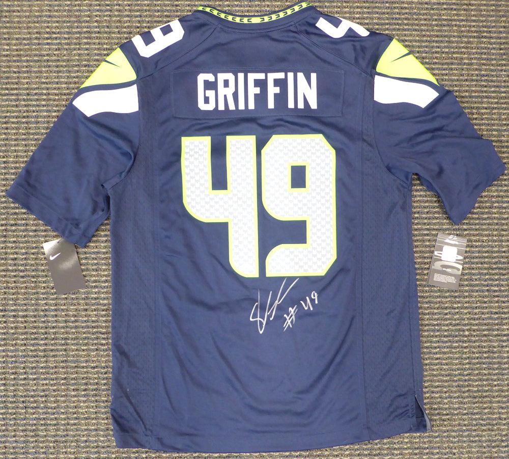 Seattle Seahawks Shaquem Griffin Autographed Blue Nike Jersey Size M MCS Holo Stock #134401