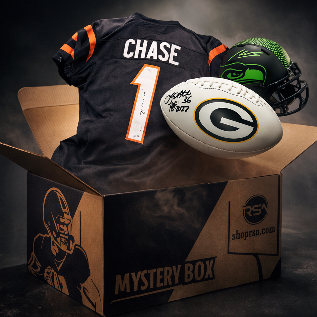 Trifecta Football Memorabilia Autograph Combo Box