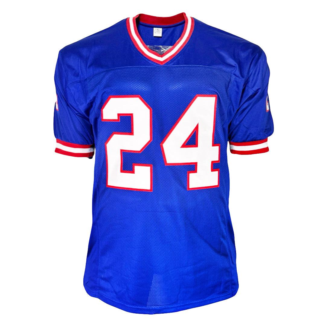 Ottis Anderson Signed New York Blue Football Jersey (JSA)