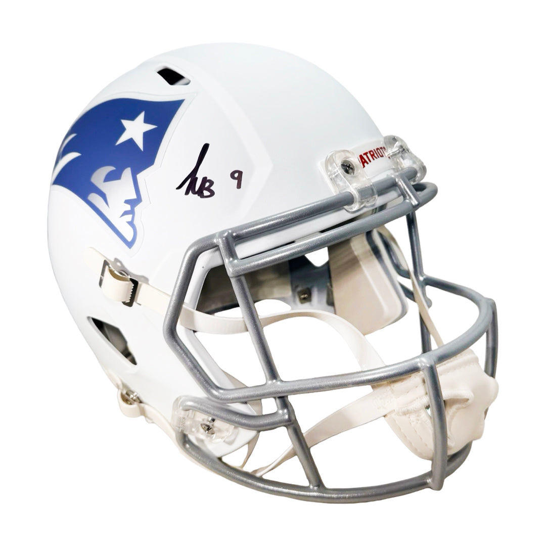 Kayshon Boutte Signed New England Patriots Rivalries Speed Full-Size Replica Football Helmet (Beckett)