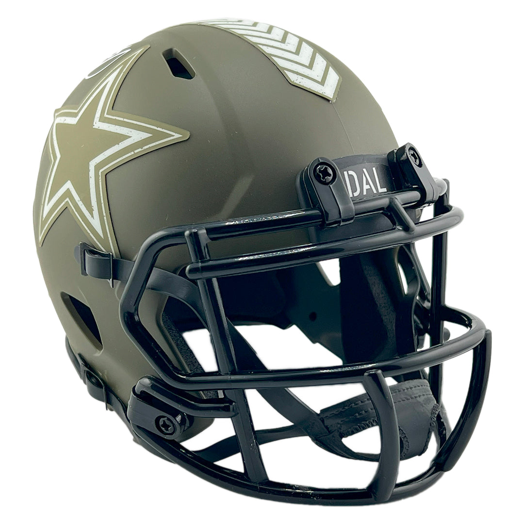 Tony Dorsett Signed Dallas Cowboys Salute to Service Mini Football Helmet (Beckett)