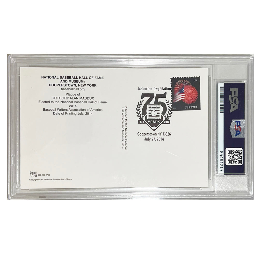 Greg Maddux Signed & Encapsulated HOF Plaque (PSA)