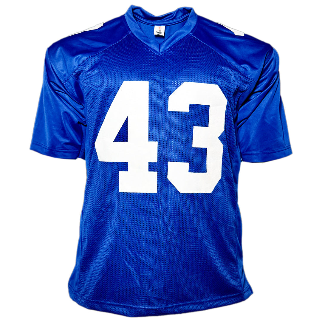 Michael Johnson Signed New York Blue Football Jersey (JSA)