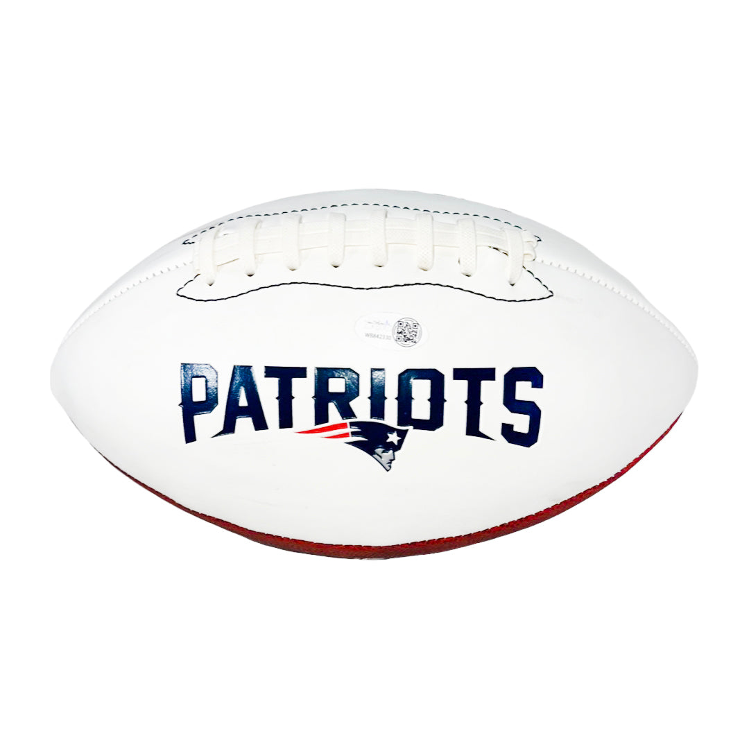 Chad Johnson Signed New England Patriots Official NFL Team Logo Football (JSA)
