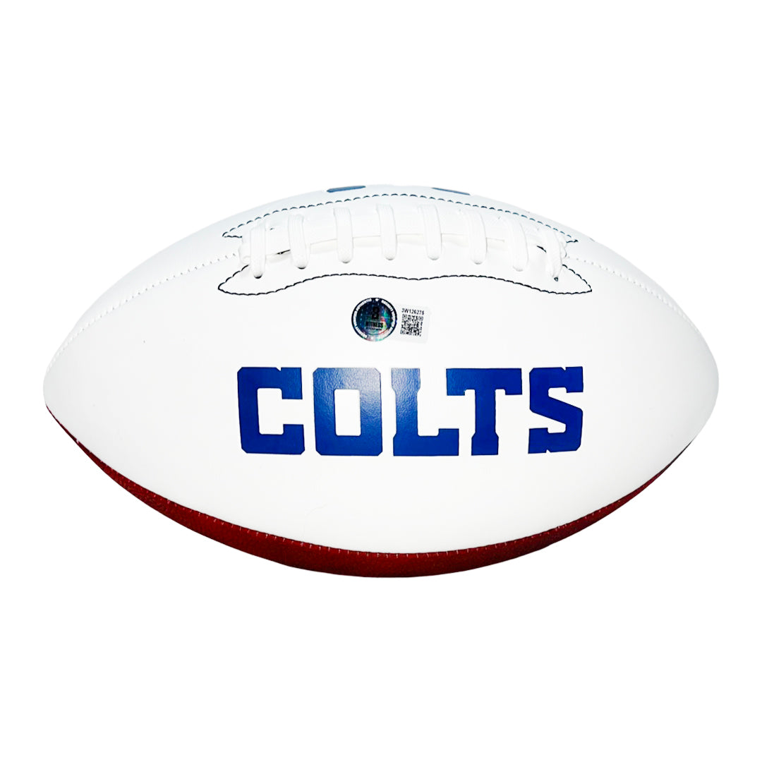 Bert Jones Signed Indianapolis Colts Official NFL Team Logo Football (Beckett)