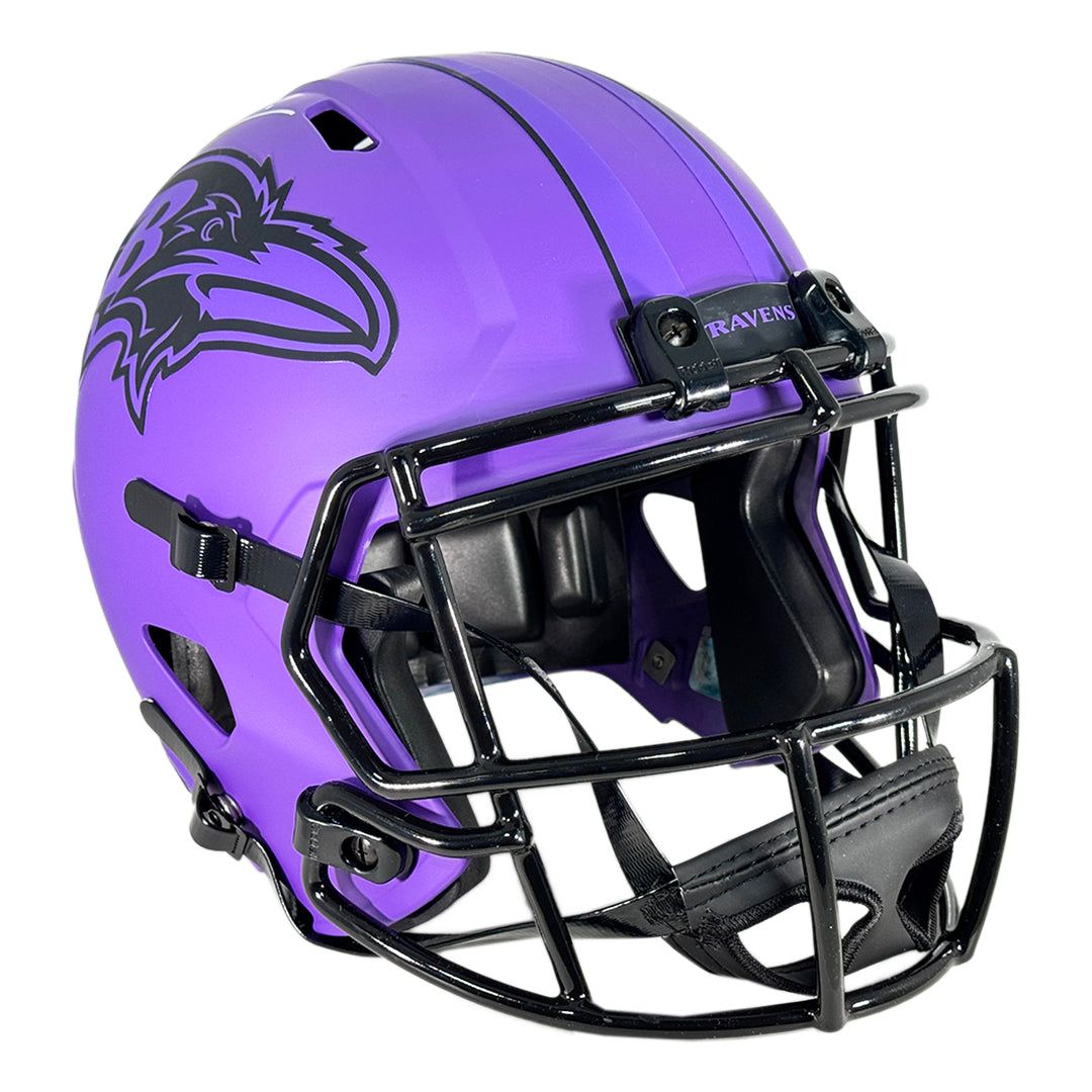 Ray Lewis Signed Baltimore Ravens Rave Full-Size Replica Football Helmet (Beckett)