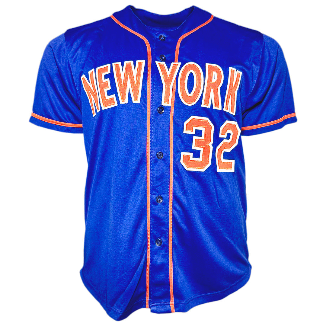 Steven Matz Signed New York Blue Baseball Jersey (JSA)