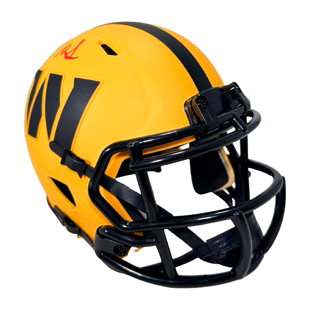 Mike Sainristil Signed Washington Commanders Rave Mini Football Helmet (Beckett)