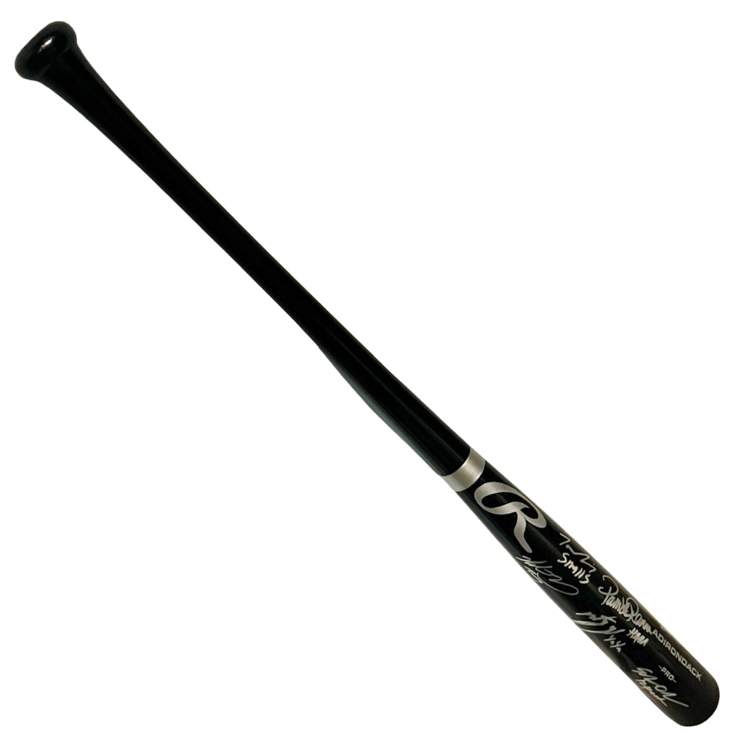 Sandlot Movie Cast 8 Signature With Patrick Renna Signed Rawlings Black Baseball Bat (Beckett)