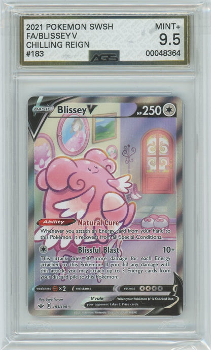 AGS (MINT+ 9.5) Blissey V #183 - Chilling Reign (#00048364)