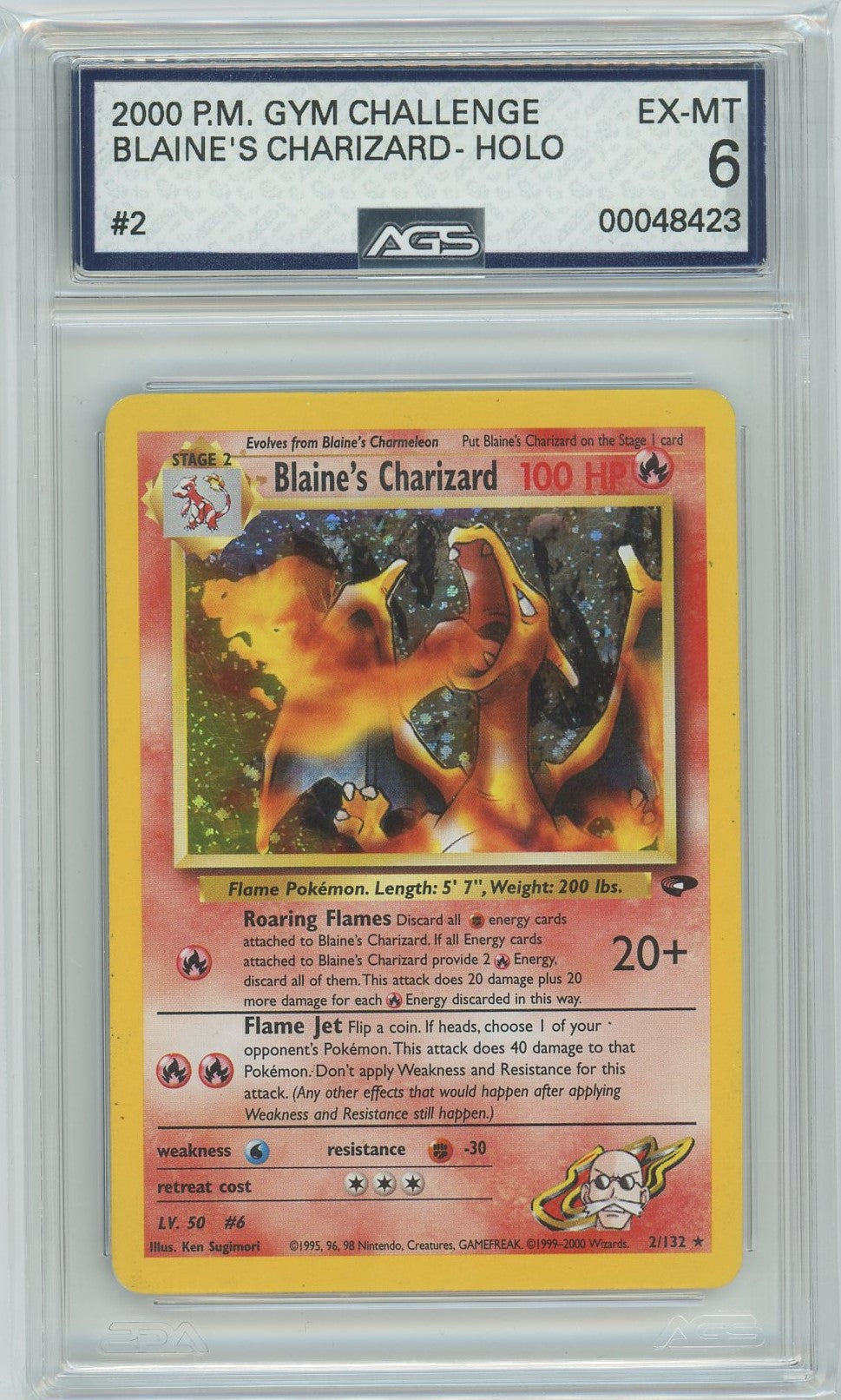 AGS (EX-MT 6) Blaine's Charizard #2 - Gym Challenge (#00048423)