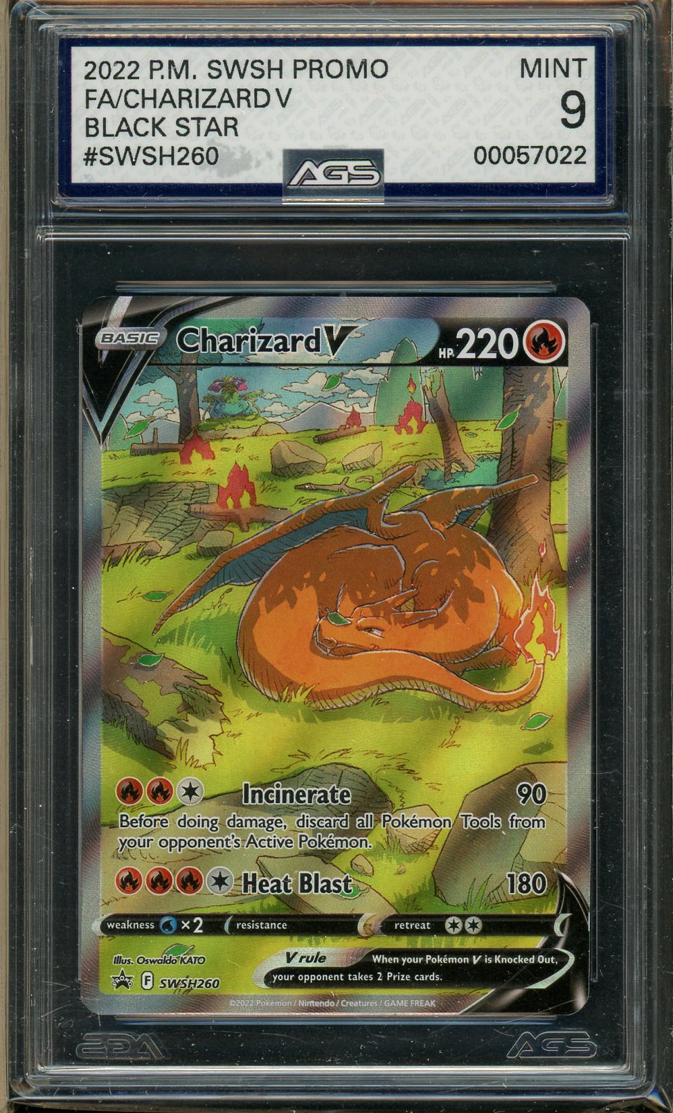 AGS (MINT 9) Charizard V #SWSH260 - Sword & Shield Promos (#00057022)