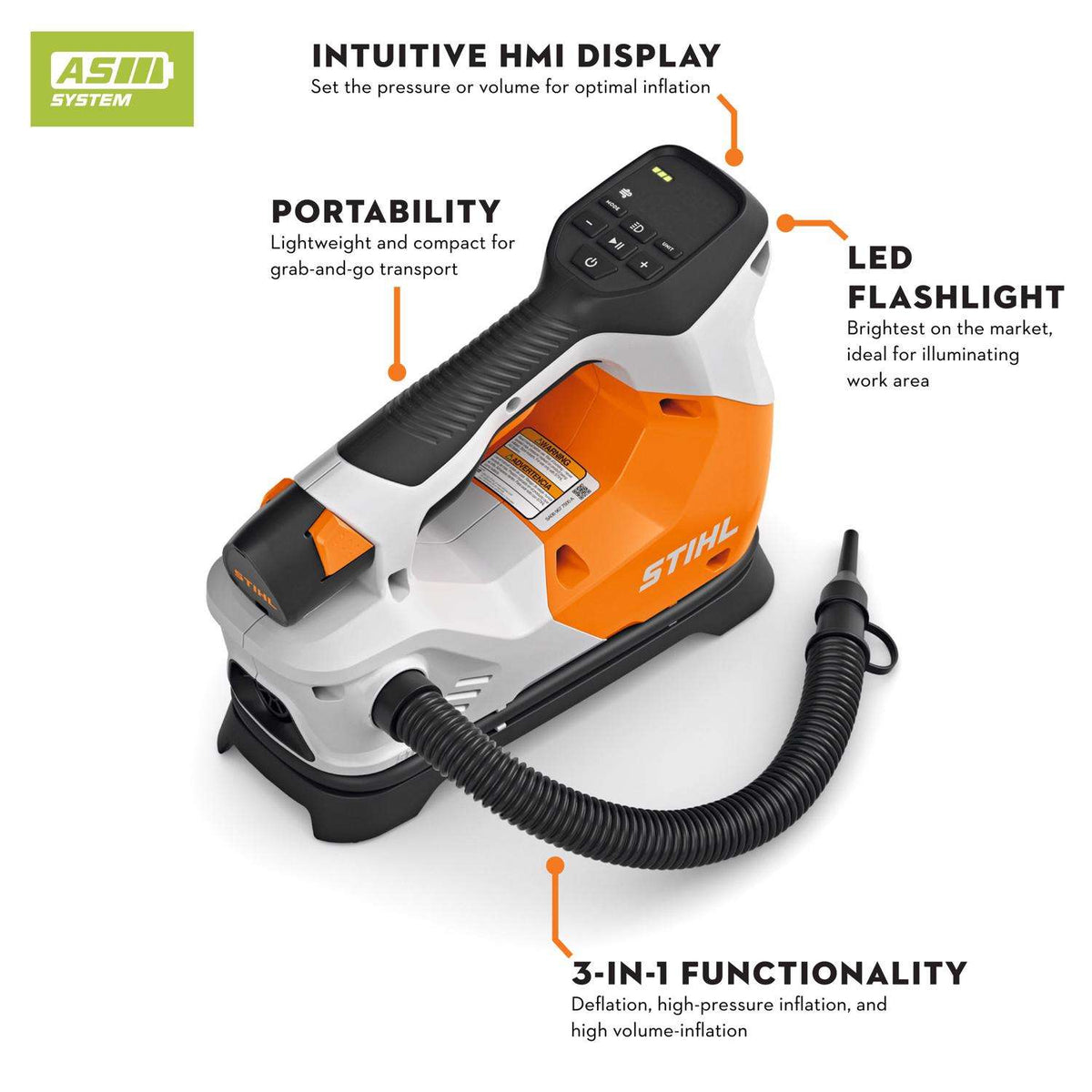 STIHL® KOA 20 SET Portable Compact Inflator Bare Tool