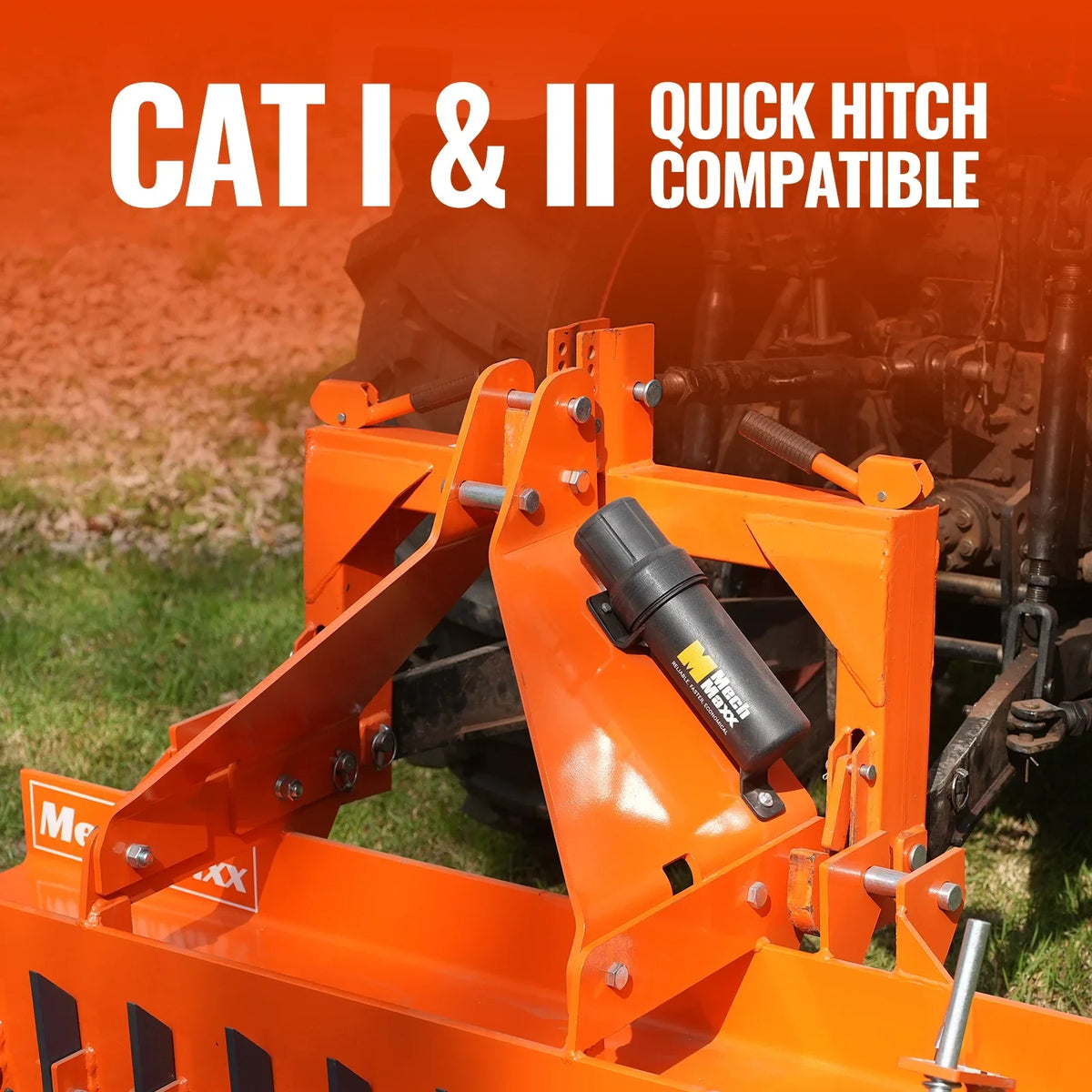 60" Heavy Duty Soil Pulverizer,  Double Spiked Roller,  21 Shanks,  Category 1 and 2,  3 Point Hitch Tractor Attachment,  TSP60D