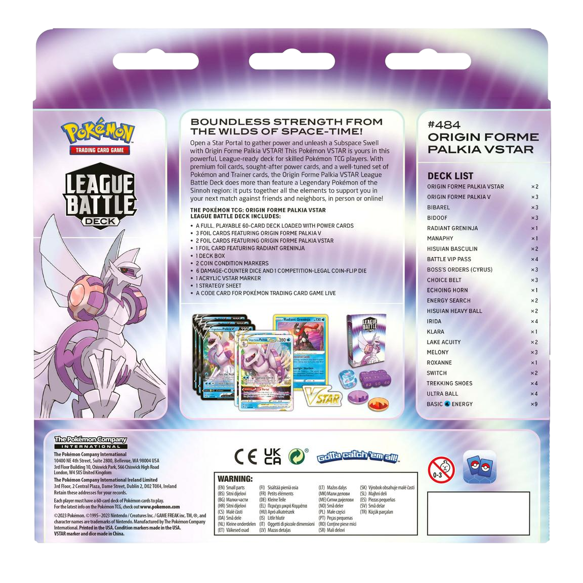 Pokémon TCG: Origin Forme Palkia VSTAR League Battle Deck
