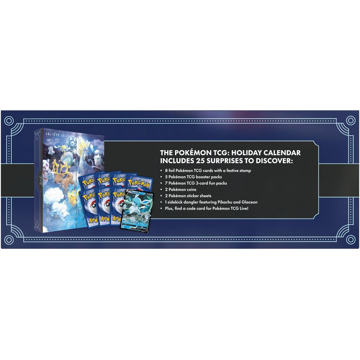 Pokemon Trading Card Game: Holiday Advent Calendar 2023 - 25 Days of Suprises - Includes Stamped Promo Cards, Packs & More!