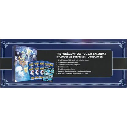 Pokemon Trading Card Game: Holiday Advent Calendar 2023 - 25 Days of Suprises - Includes Stamped Promo Cards, Packs & More!