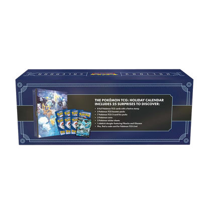 Pokemon Trading Card Game: Holiday Advent Calendar 2023 - 25 Days of Suprises - Includes Stamped Promo Cards, Packs & More!