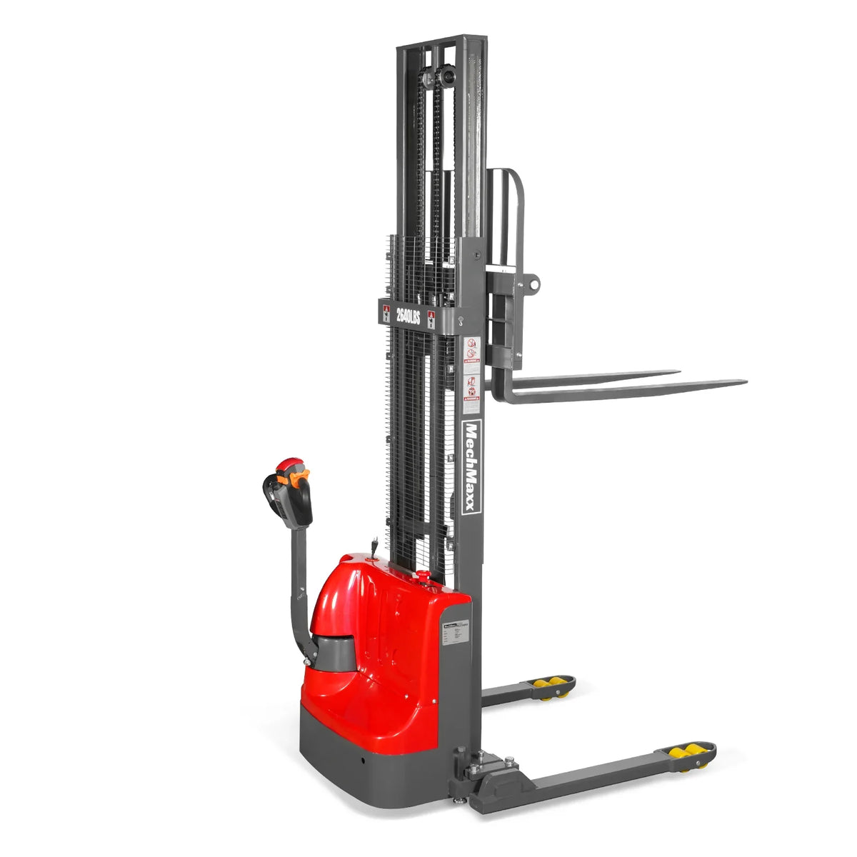 2640lbs Electric Straddle Stacker,  118" Lift,  Adjustable Legs & Forks,  F26-118SLA