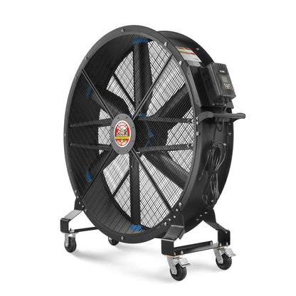 59" Portable Industrial Fan with Variable High-Efficiency PMSM Motor,Mobile High Volume Floor Fan for Warehouse,Workshop & Gym