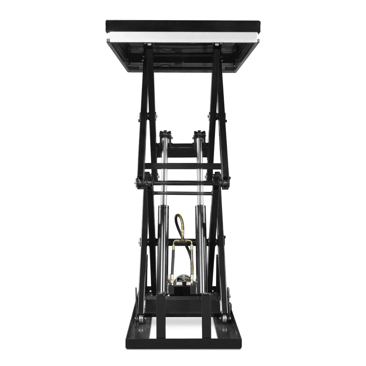 2200 lbs Capacity Stationary Electric Hydraulic Double Scissor Lift Table - 51.2" x 32.3" Platform,  70.1" Lift Height,  UL Certified Motor,  ELTD22