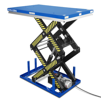 Wireless Remote Control Double Scissor Electric Hydraulic Lift Table, 4400lb Capacity, 63" x 39.4" Large Platform, 72.6" Lift Height, ELTD44L