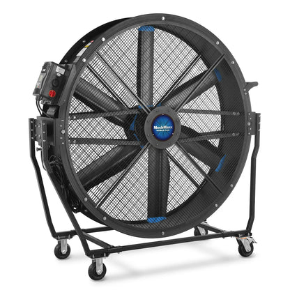 59" Portable Industrial Fan with Variable High-Efficiency PMSM Motor,Tiltable Mobile High Volume Floor Fan for Warehouse,Workshop & Gym