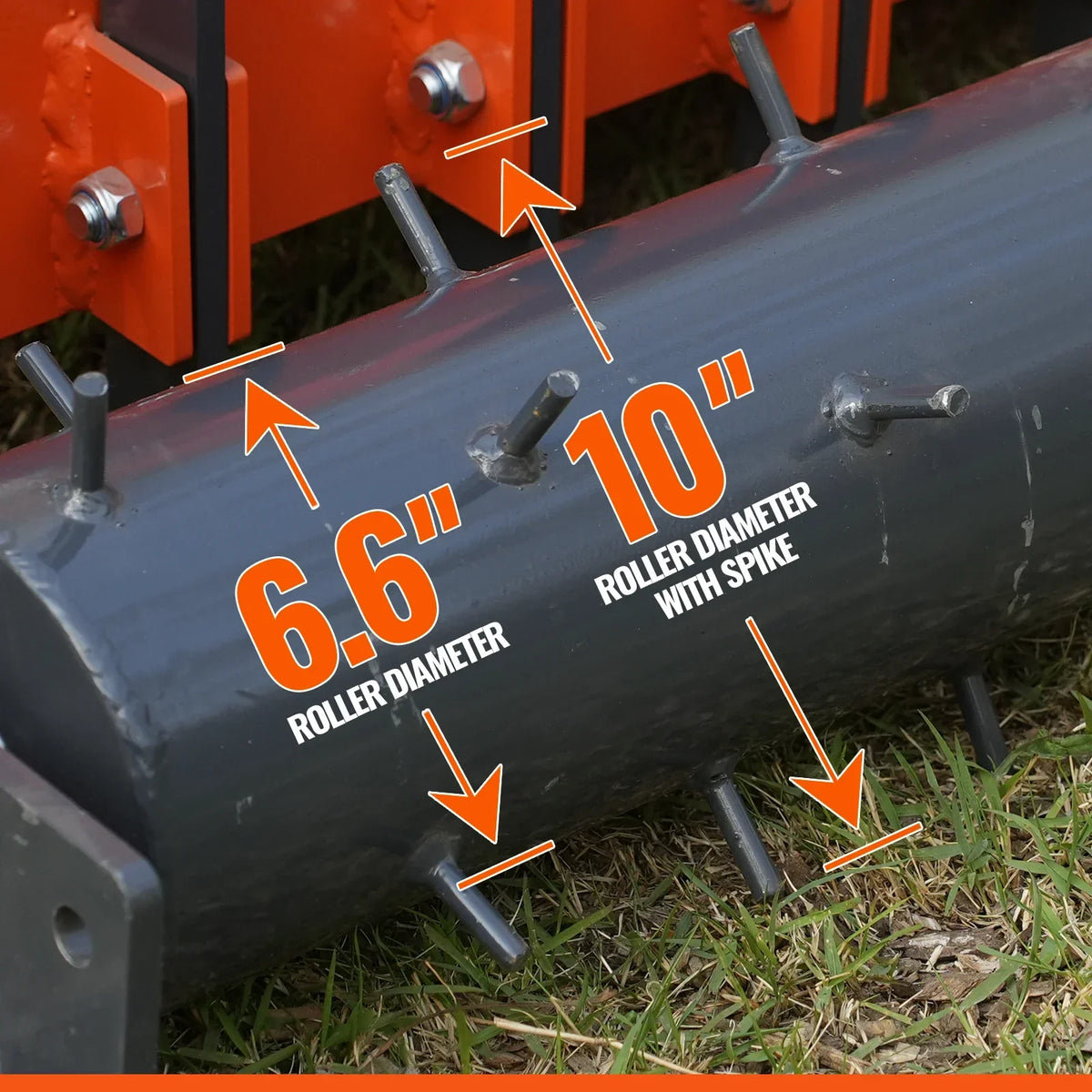 60" Heavy Duty Soil Pulverizer,  Double Spiked Roller,  21 Shanks,  Category 1 and 2,  3 Point Hitch Tractor Attachment,  TSP60D