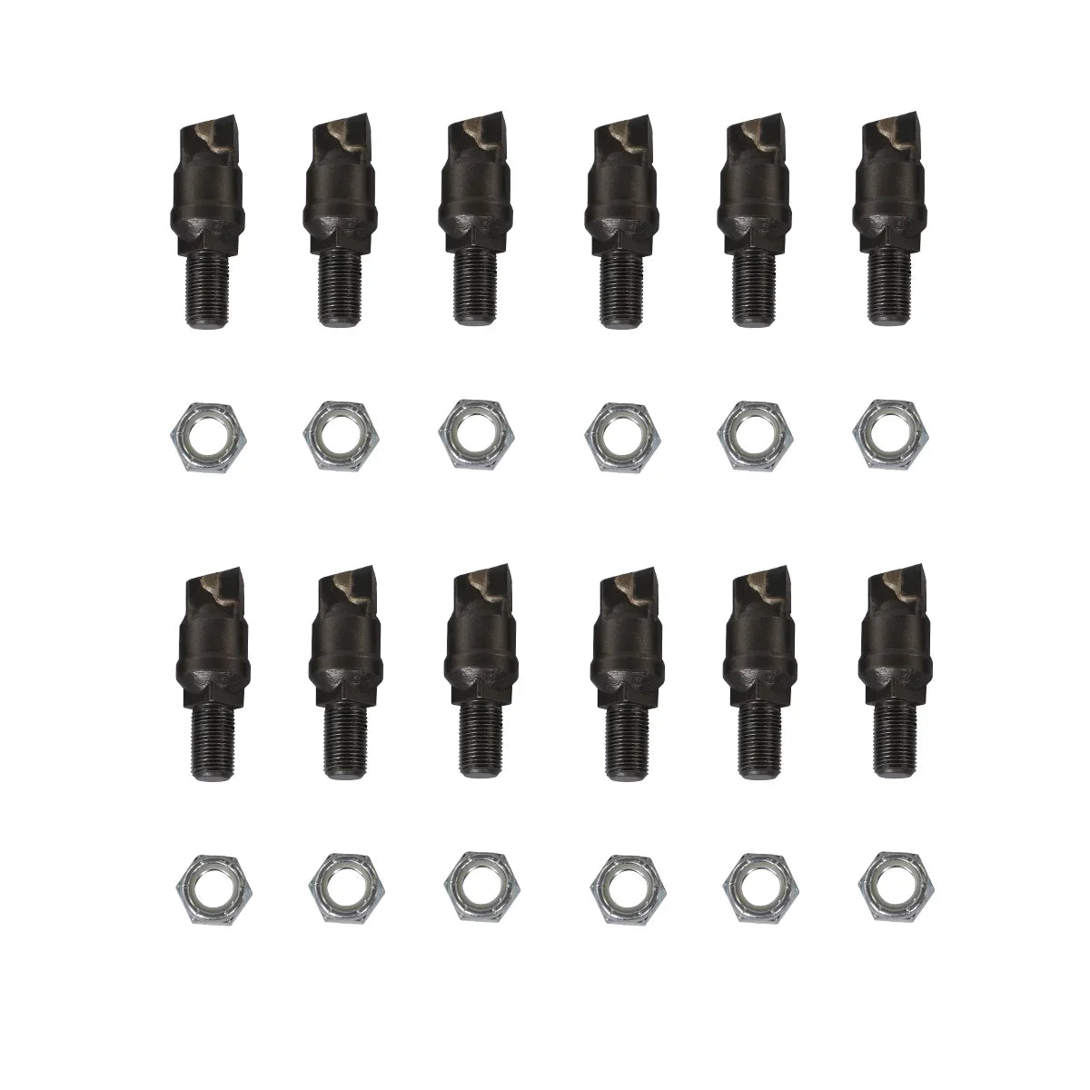 (1 Pack / 12 Pcs) Teeth and Nuts for Stump Grinder SG24; SG24PRO; SG28; SG30PRO; SG61, (SKU: 150151;150151G;150181;150181G;150182;150182G;150183;150183G;150501; 150602)