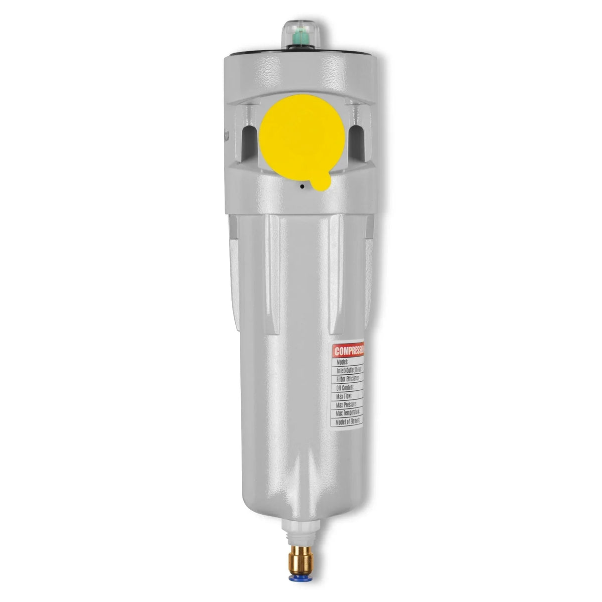 63 CFM Compressed Air Oil-Water Separator Precision Filter,0.01μm,Oil Content 0.001ppm, With Auto Drain, Pressure Indicator
