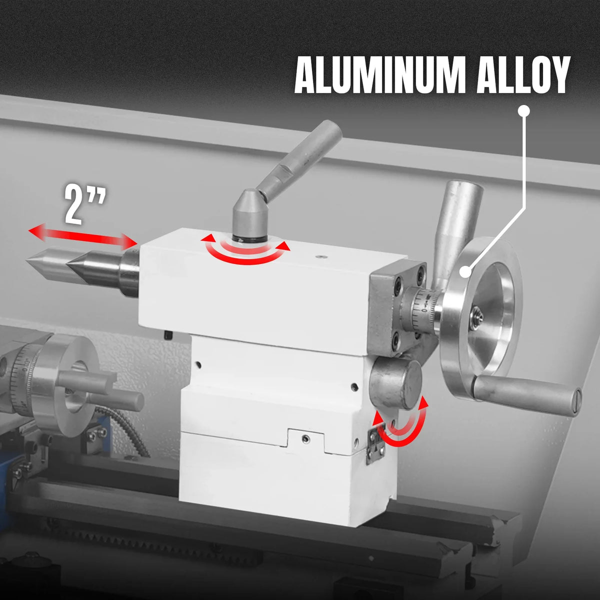 1.5‘’ Spindle Bore Metal Lathe Machine 8'' x 16'' High Precision Brushless Motor Mini 1.5HP Benchtop 0-2500 RPM Variable Speed Metal Working Machine