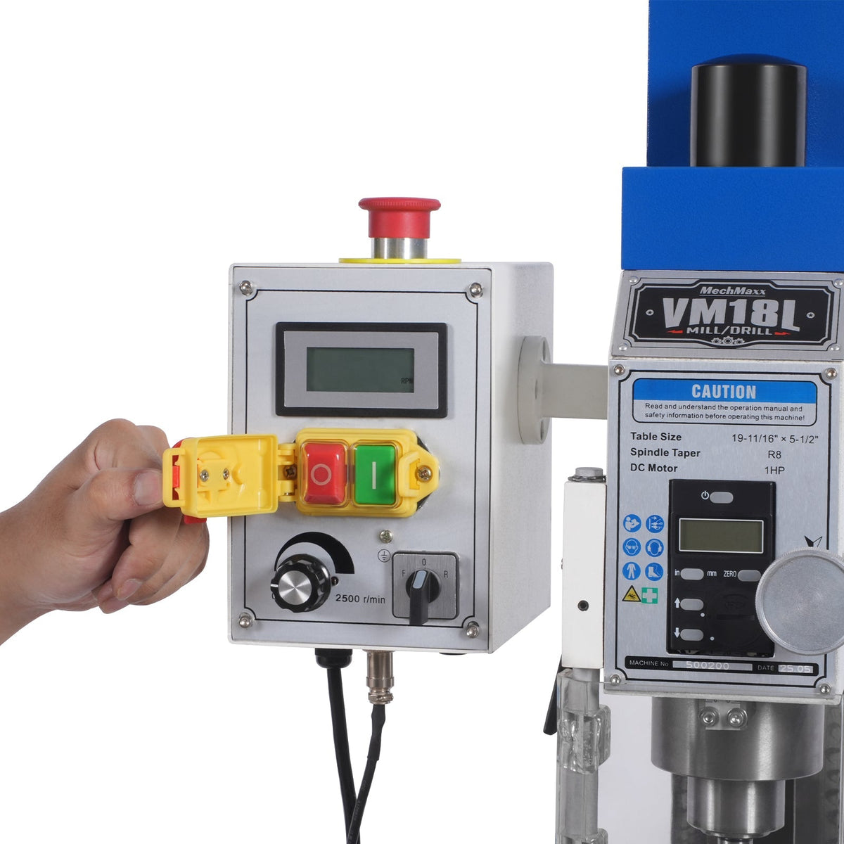 6"x20'' Benchtop Mill Drill Machine, Variable Speed, R8 Spindle, 1 HP, 110V, Brushless Motor Compact Milling Drilling Tool for Garage Shop