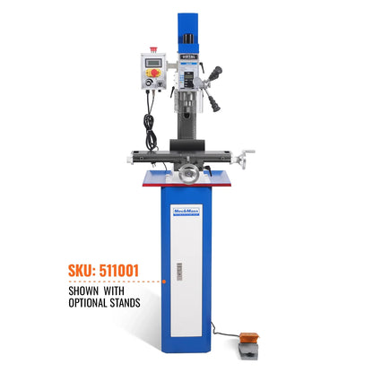 6"x20'' Benchtop Mill Drill Machine, Variable Speed, R8 Spindle, 1 HP, 110V, Brushless Motor Compact Milling Drilling Tool for Garage Shop