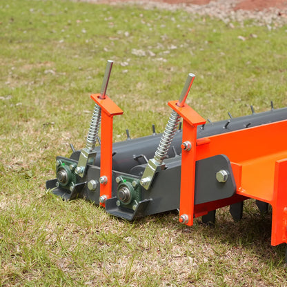 60" Heavy Duty Soil Pulverizer,  Double Spiked Roller,  21 Shanks,  Category 1 and 2,  3 Point Hitch Tractor Attachment,  TSP60D