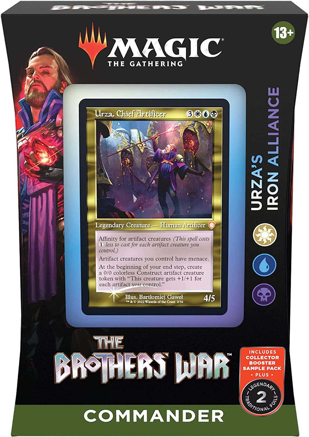 Magic the Gathering: The Brothers' War - Mishra’s Burnished Banner & Urza's Iron Alliance + Collector Booster Sample Pack Retro-Frame Commander Decks & Cases
