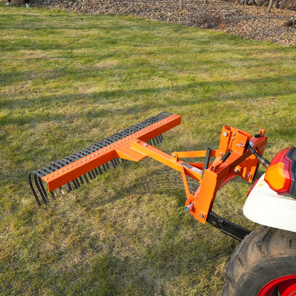 72" Landscape Rake with 36 Tines 3 Point Hitch Tractor Attachment,  LR72