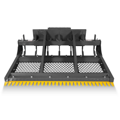 72" Skid Steer Land Plane with 7 Adjustable Scarifier Shanks, Removable Sift Screen and Bolt-On Cutting Blades, SSLP72