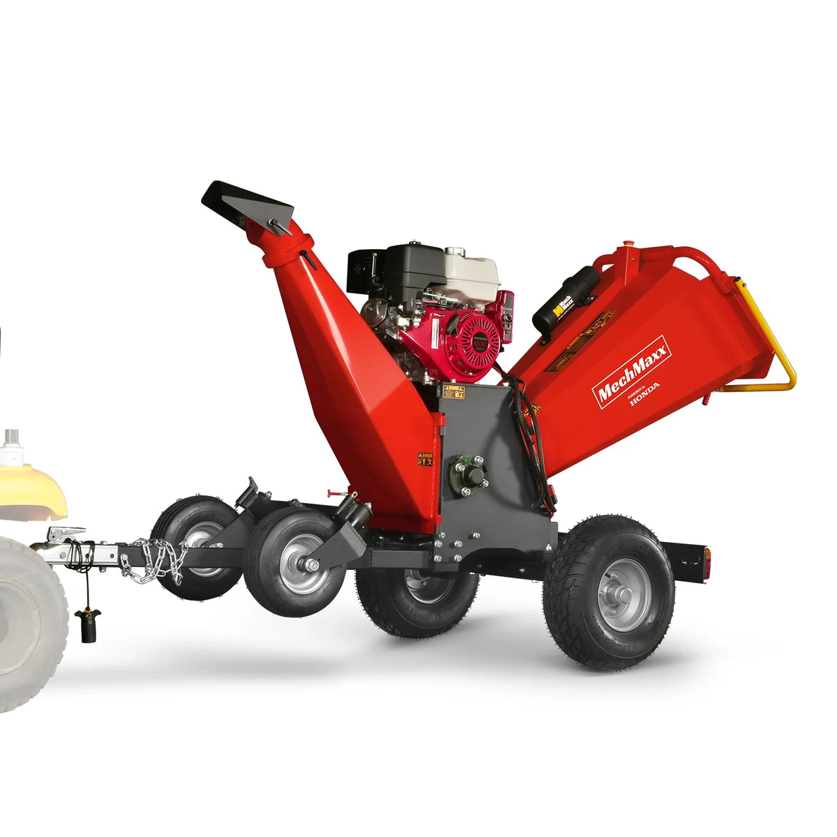 6 inch HONDA E-Start Gasoline Engine Powered 4 - Wheel Drum Wood Chipper with Taillight ,  B150